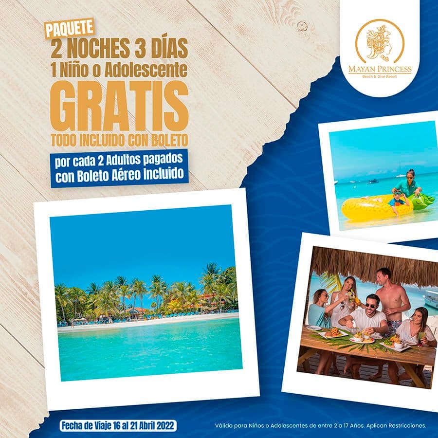 2 Noches 3 Días Todo Incluido Family 1 Niño o Adolescente GRATIS